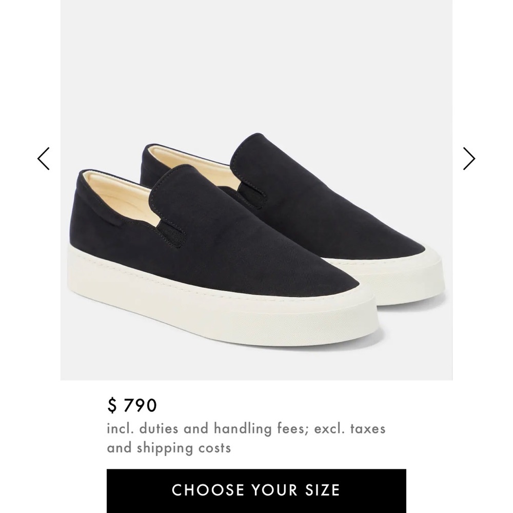Navy Canvas The Row Sneakers, very good used condition
